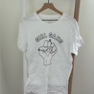 White Graphic Long Sleeve Tee